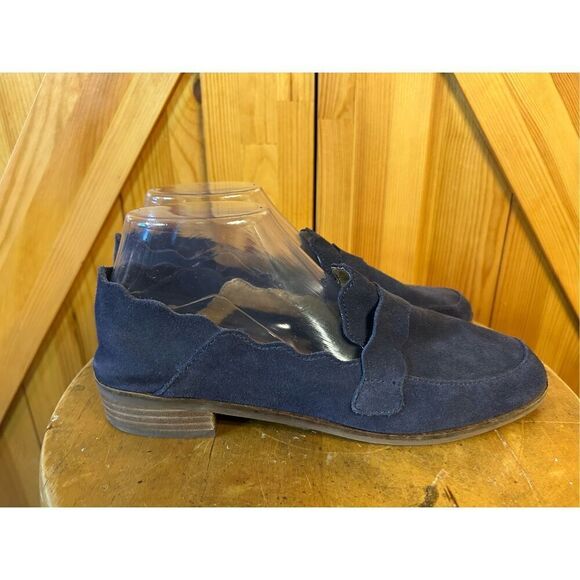 Lucky Brand Loafers Slip On Blue Flats Suede Women's Size 8.5 - Picture 1 of 7